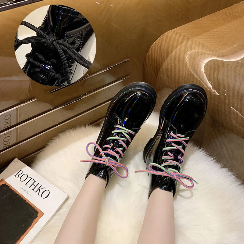 Women's Martin Boots Cool Wild British Style for Spring and Autumn. Thin Locomotive Boots perfect for a stylish, edgy lo — photo 7
