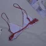 Bikini Sexy a Cuadros Escoceses Rojo Verde Baño Trajes Perfecto para la Playa o Piscina Disfruta del Verano con Estilo y Confianza — foto 1