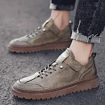 British Style All Match High Top Leather Shoes Men Versatile and Stylish Footwear for Everyday Wear Comfortable and Dura — photo 8