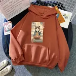 Moletom com capuz e jaqueta esportiva de veludo de cor sólida. Conforto elegante e visual versátil para atividades esportivas e uso diário. — foto 12