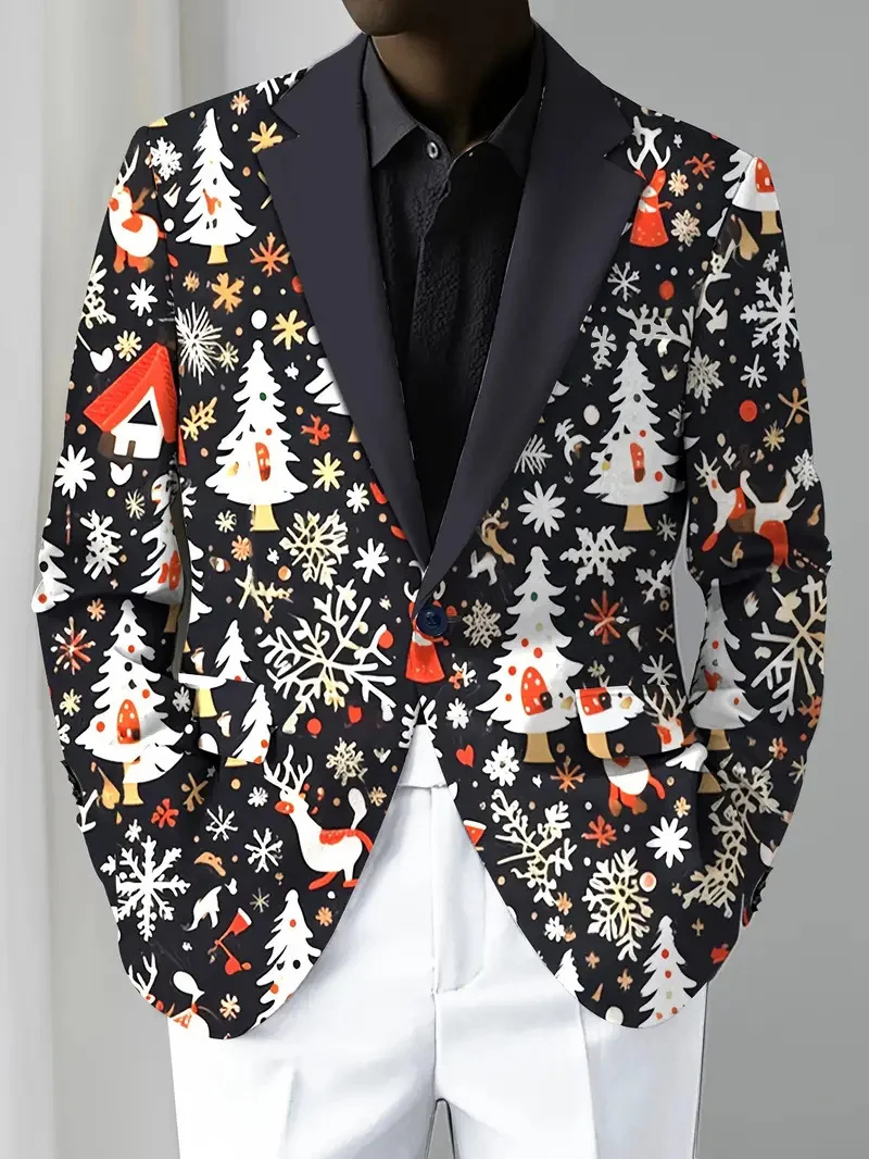 Men's Christmas Series Cartoon Anime Long-sleeved Coat, perfect for the holiday season. Stay warm and stylish with this — photo 14