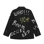 Graffiti Letters Printed Trench Coat Men — photo 16
