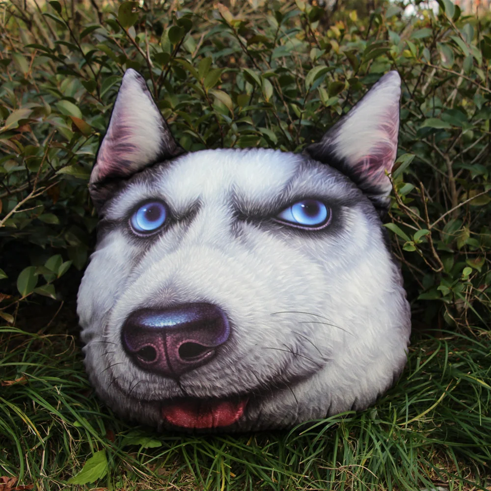 Title 2, God Annoying Dog Head Pillow Simulation Funny f...