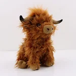 Pelúcia de Vaca Escocesa Highland de Pelúcia com Cabelo Longo e Fofo, Super Fofa e Adorável. Perfeita para abraçar e decorar o quarto. — foto 7