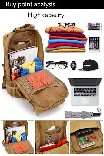 Title 4, Mochila Esportiva Camuflada Multifuncional para...