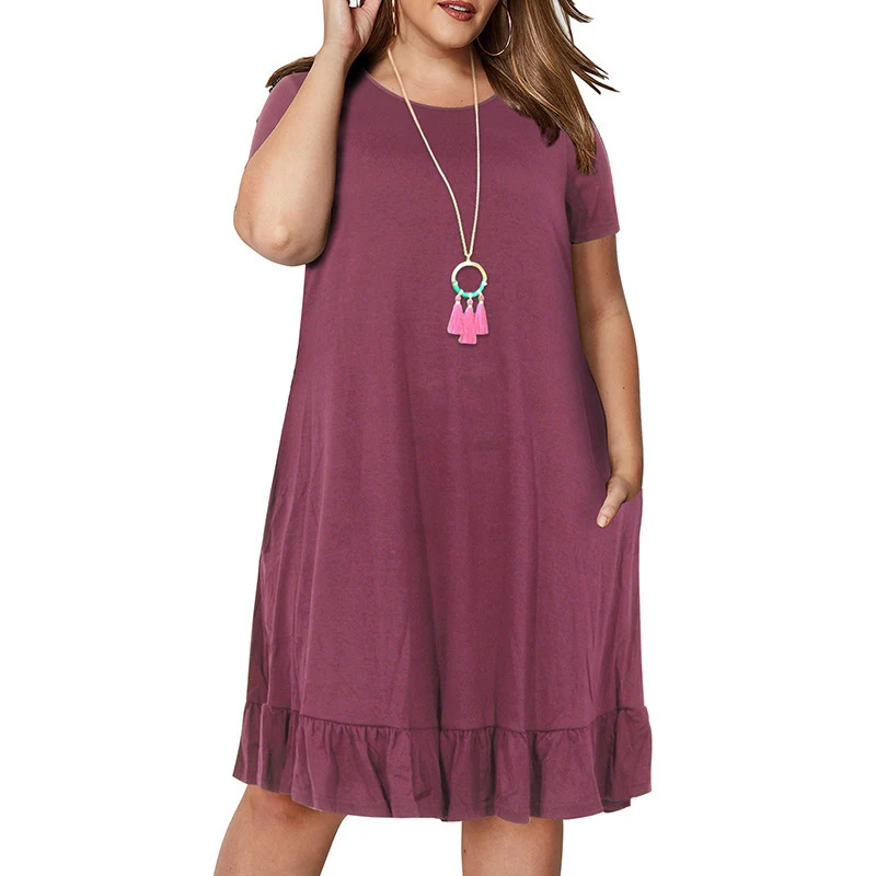 Vestidos de verão plus size femininos 2XL-9XL Saia bi damas, estilo e conforto para o calor, ideais para um look fresco e moderno. — foto 5
