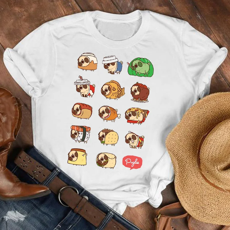 Title 25, Cat Paw schattige dierenprint T-shirt met korte...