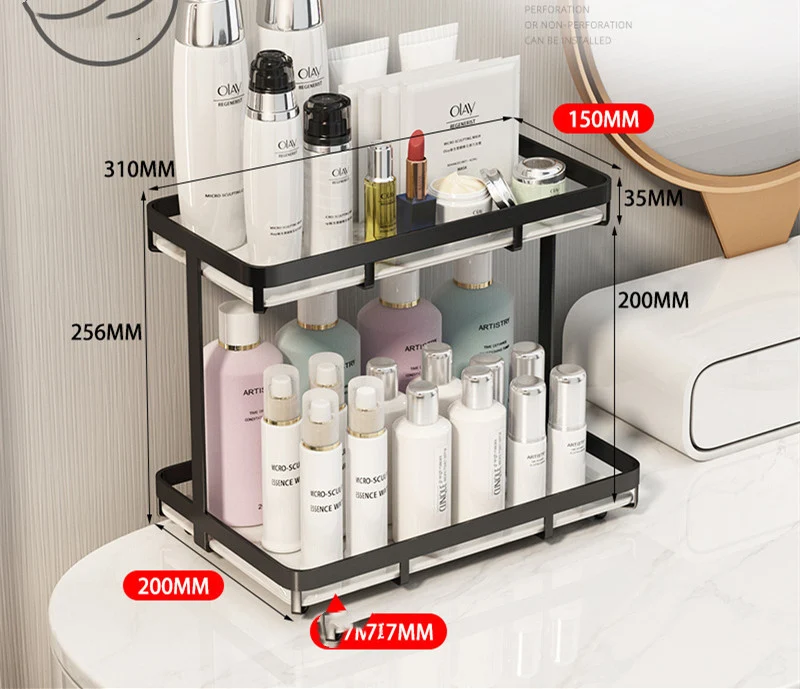 Light Luxury Bathroom Shelf for stylish storage and organization. Elegant design, easy installation, practical space-sav — photo 12