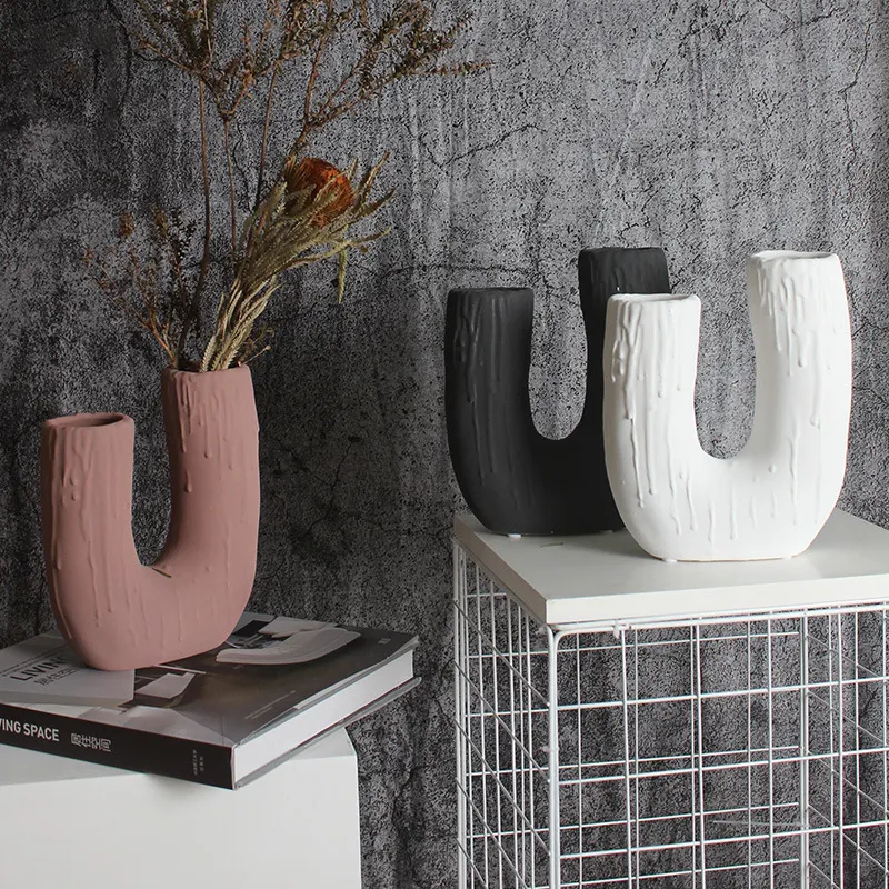 Title 6, Simple and modern style ceramic U-shaped candle...