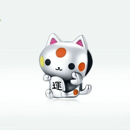 Title 3, Contas DIY de Gato da Sorte Prateado Crie seus ...