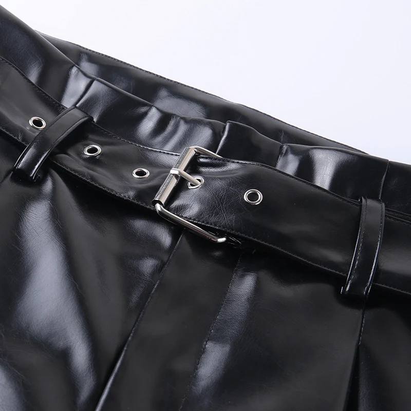 Title 1, Personality belt casual leather pants. Stylish ...