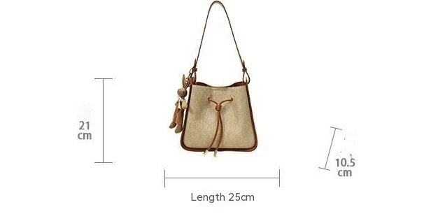 Title 1, Bolsa Tote Crossbody Feminina Estilo Balde Ampl...