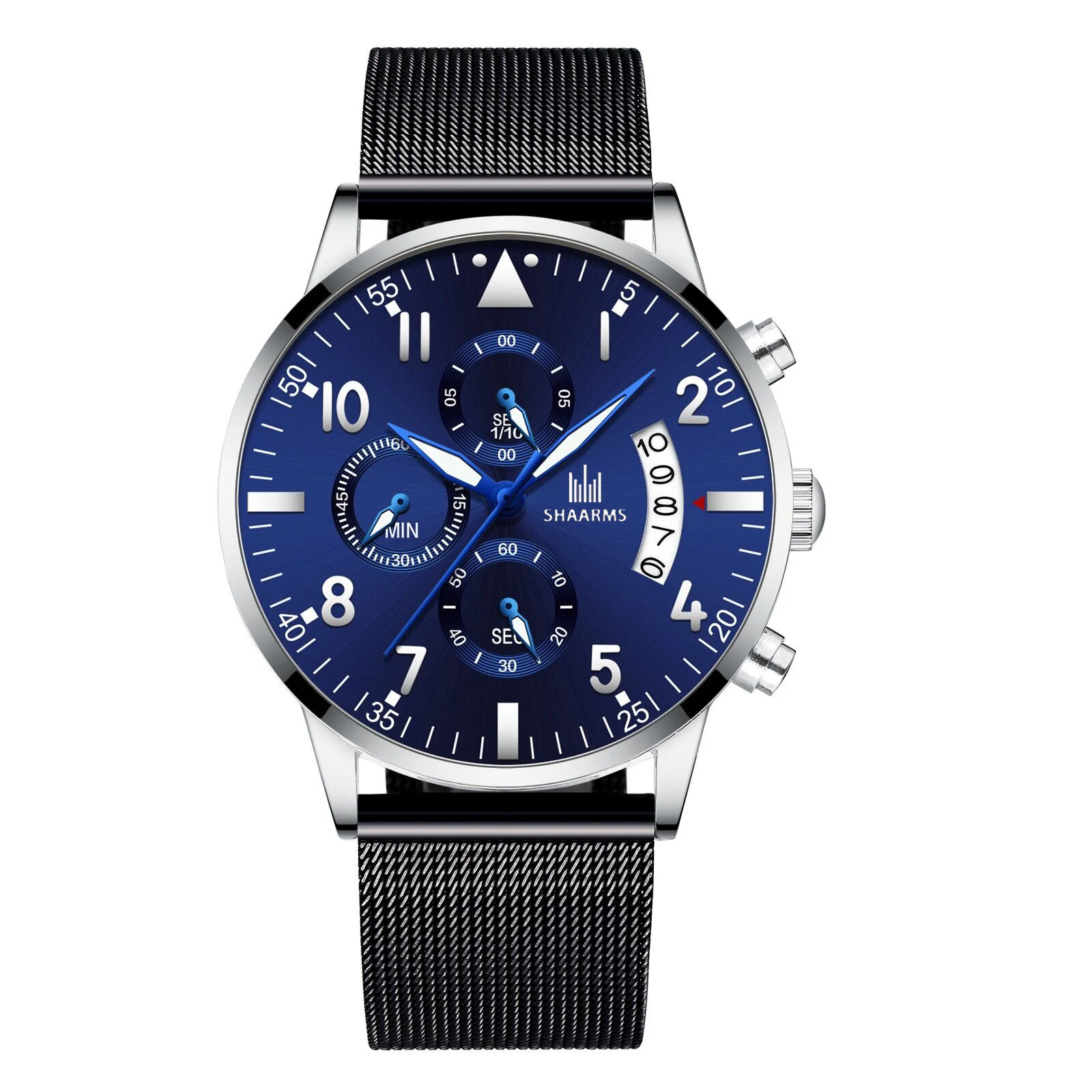 Relógio Concept masculino com pulseira de malha, calendário e quartzo. Elegância e funcionalidade para o homem moderno, no dia a dia. — foto 19