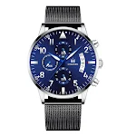 Relógio Concept masculino com pulseira de malha, calendário e quartzo. Elegância e funcionalidade para o homem moderno, no dia a dia. — foto 19