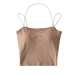 Women's Fashion Simple Pure Color Halter Slim-fit Crop-top — photo 19