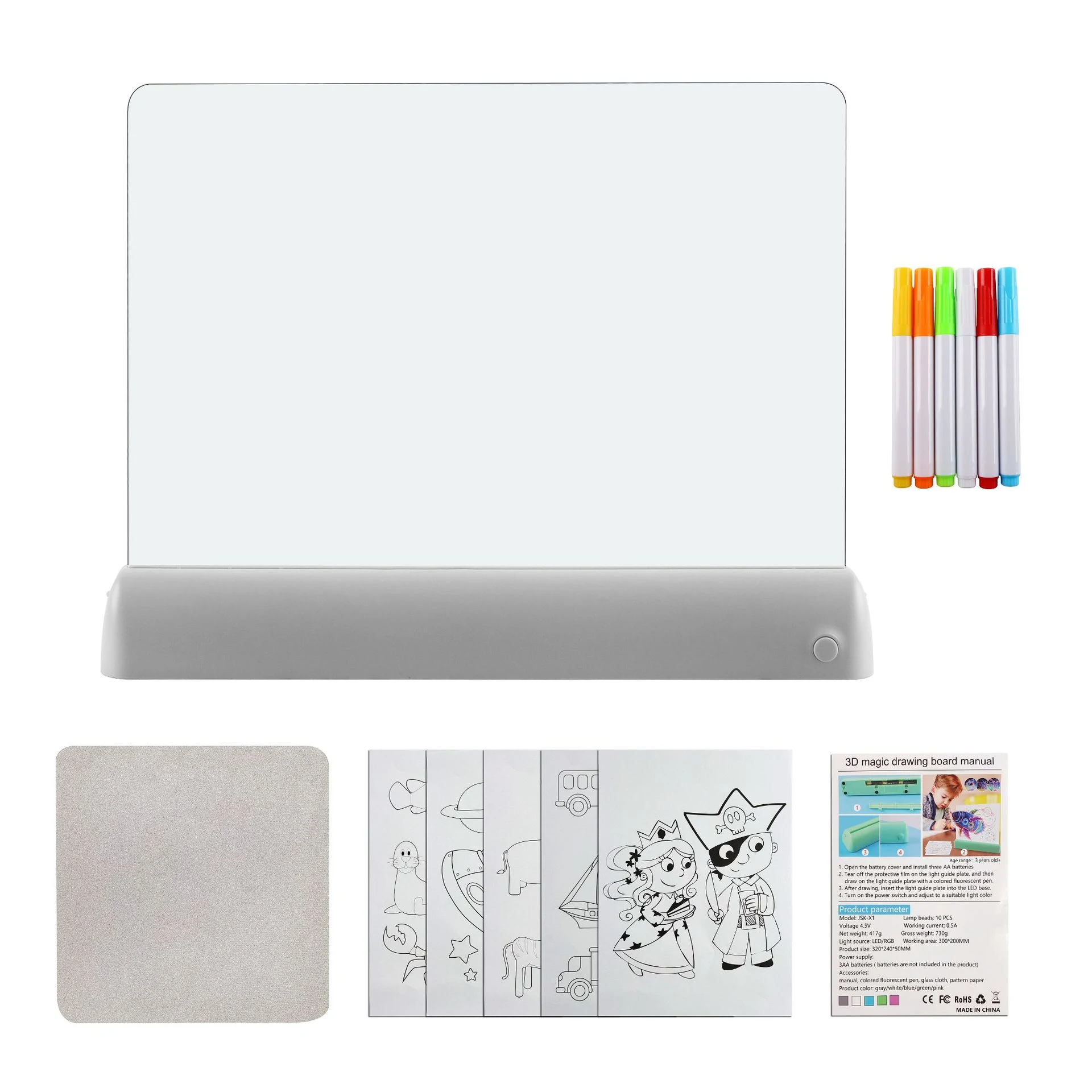 Quadro Fluorescente de Memorandos Reutilizável para Mesa – Anote, Apague e Crie Mensagens Vibrantes no Seu Ambiente de Trabalho, de Forma Fácil — foto 5