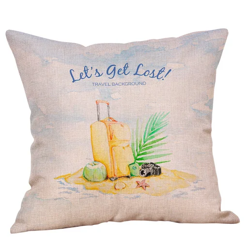 Title 1, Tourism Theme Summer Beach Sofa Pillow Cases fo...
