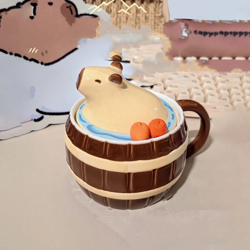 Creative Girl Ceramic Cup with Cover Spoon. Perfect for coffee, tea, or any beverage. Enjoy your drinks in style and con — photo 4