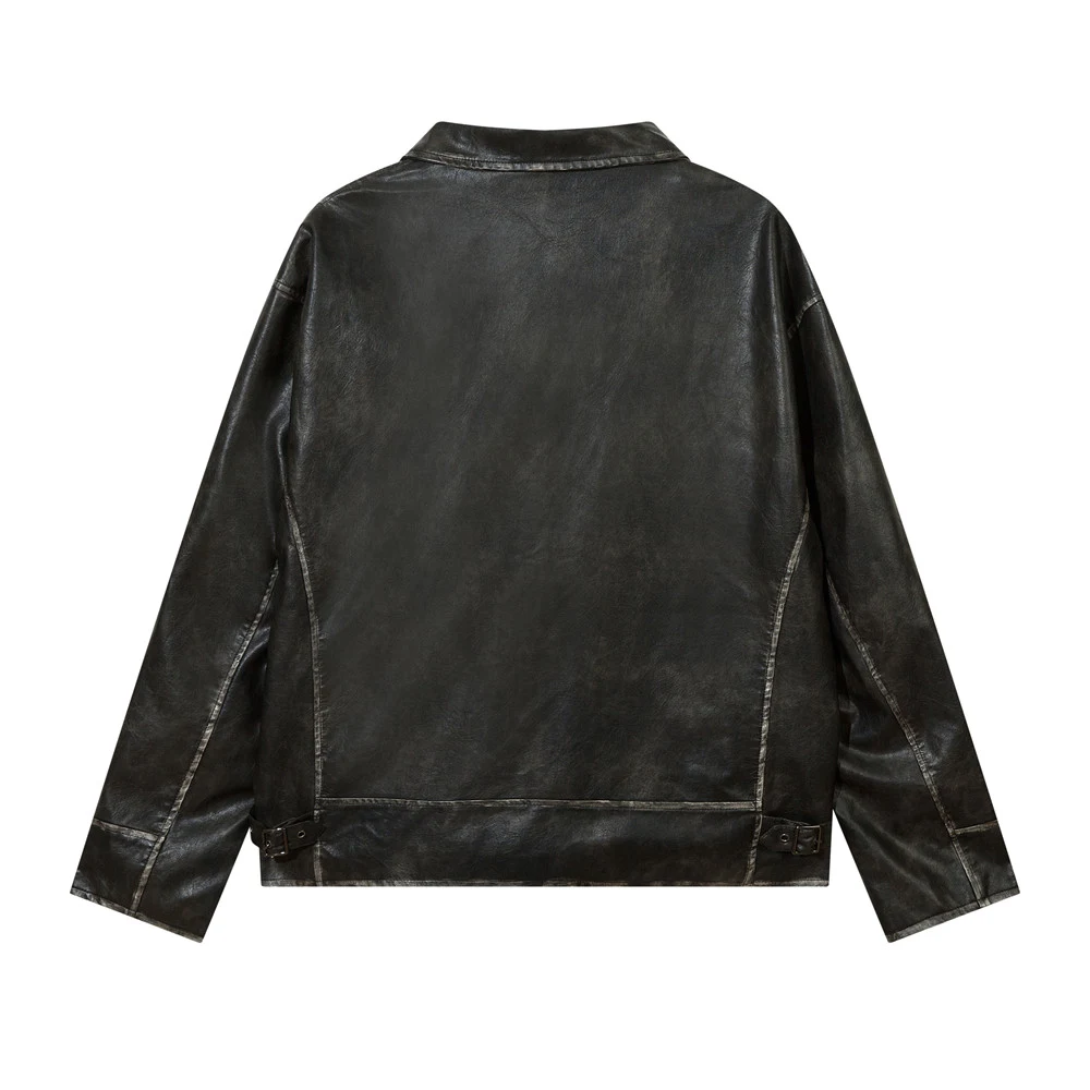 Title 3, American Street Niche Loose Lapel Patchwork Lea...