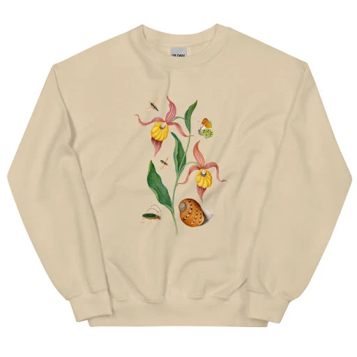 Title 2, Orchid Flower And Friends Sweatshirt European A...