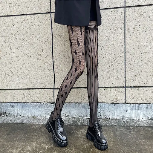 Title 1, Diamond Mesh Kousen Dames Hoge Elasticiteit