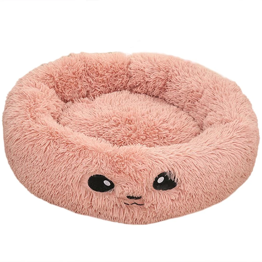 Round plush dog beds for small dogs, cat litter kennel, pet nest mat, puppy beds, providing ultimate comfort and restful — photo 1