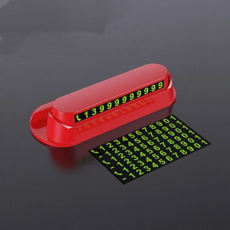 Tarjeta de estacionamiento temporal luminosa para coche, pegatina, ambientador y número de teléfono, accesorios universales para automóvil. — foto 2