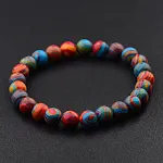 3 -stijl kleurrijke chakra stenen kralen vrouwelijke armband — foto 3