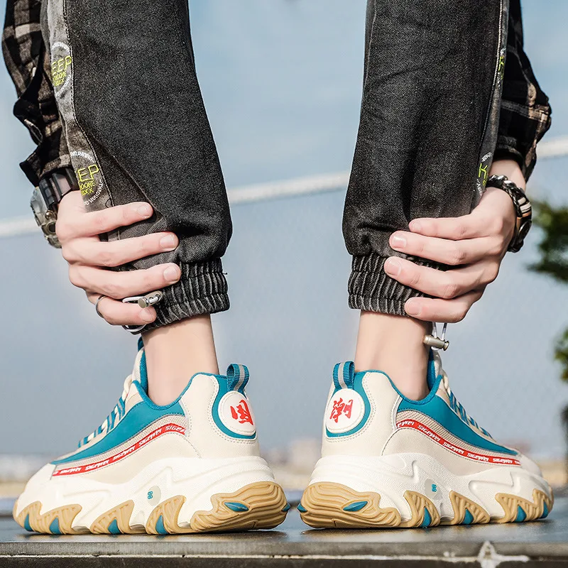 Heren lage sneakers met kleurmatching, modieuze sportstijl en casual design voor verhoogd comfort en een trendy uitstraling. — foto 1