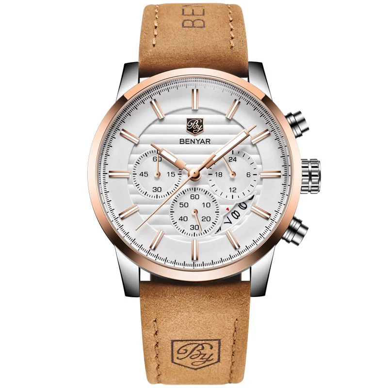 Relógio masculino Benyar BY-5104, ideal para o homem moderno. Design elegante, movimento de quartzo confiável e durabilidade superior. — foto 2