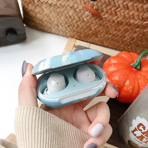 Title 14, Marble pattern Bluetooth headset protective cas...