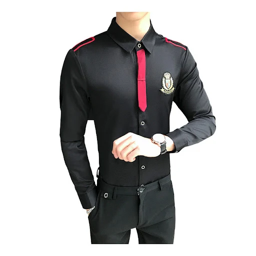 Title 3, Autumn Mens Long-Sleeved Shirt, perfect for ba...