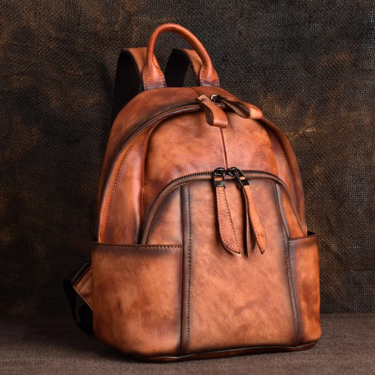 Mochila retro multifuncional para uso diario o viaje. Amplio compartimento, múltiples bolsillos, diseño vintage y comodidad superior, perfecta para ti. — foto 3