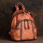 Mochila retro multifuncional para uso diario o viaje. Amplio compartimento, múltiples bolsillos, diseño vintage y comodidad superior, perfecta para ti. — foto 3