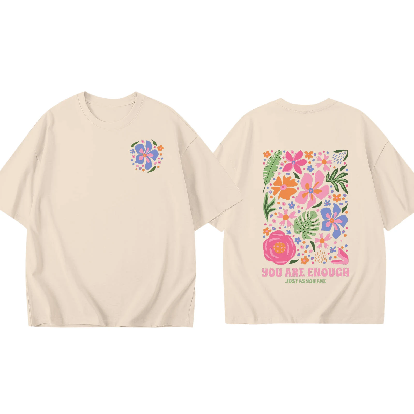 Camiseta Oversized de Algodão Colorido com Estampa Floral para Mulher Confortável e Ideal para o Verão e Looks Despojados — foto 5
