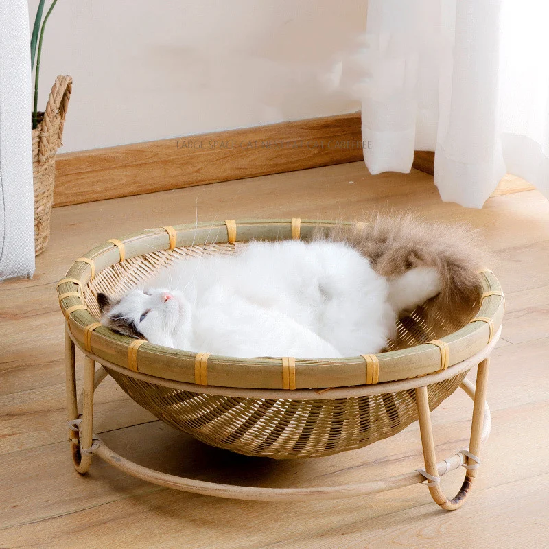 Title 7, Bamboo Cat Nest Universal Semi-enclosed Washabl...