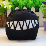 Máscara de poeira Lovely Teeth preta de algodão. Conforto e proteção respiratória com esta máscara reutilizável e estilosa. — foto 1