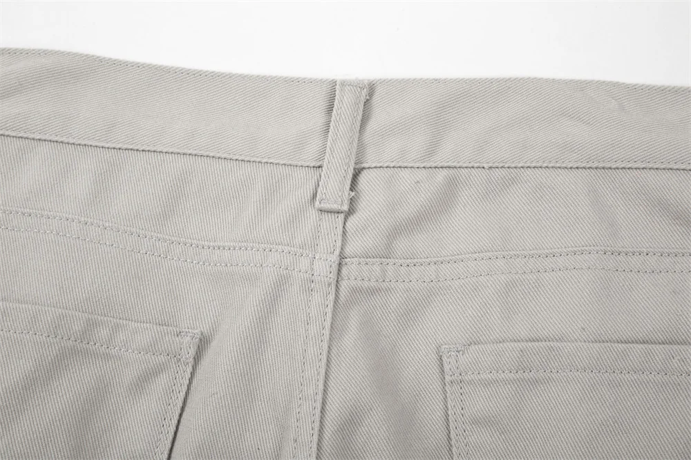 Title 12, Washed and Worn Out Raw Edge Denim Straight-Leg...