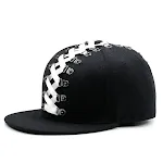 Cinto tecido Punk Hip Hop Baseball artesanal com rebites e boné aba reta unissex para um visual estiloso. — foto 12