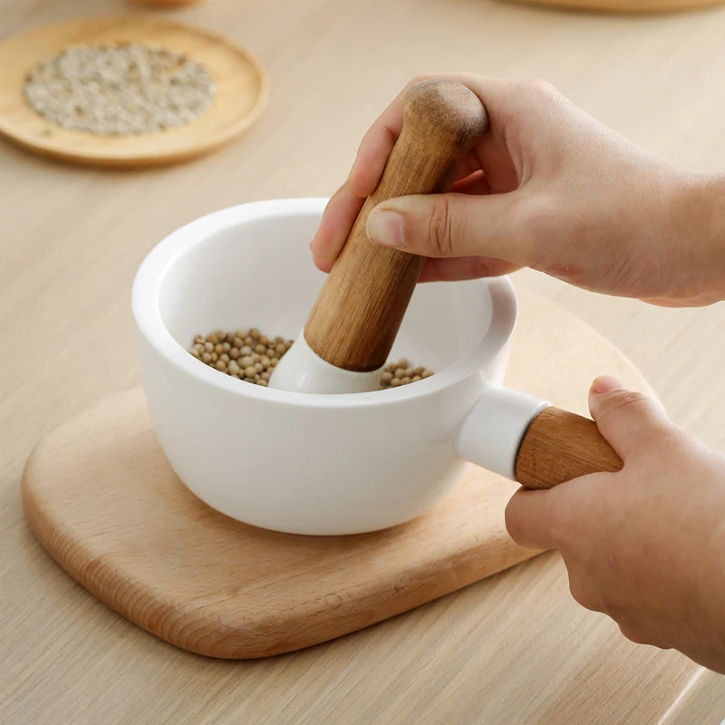 Title 4, Ceramic Stone Mortar and Grinder for Manually P...