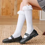 Socks Women's Mid-length Calf Socks White Lace Socks — photo 11