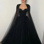 Vestido de noite preto Estilo diário Elegância e conforto para qualquer ocasião Perfeito para eventos especiais ou uso casual. — foto 1