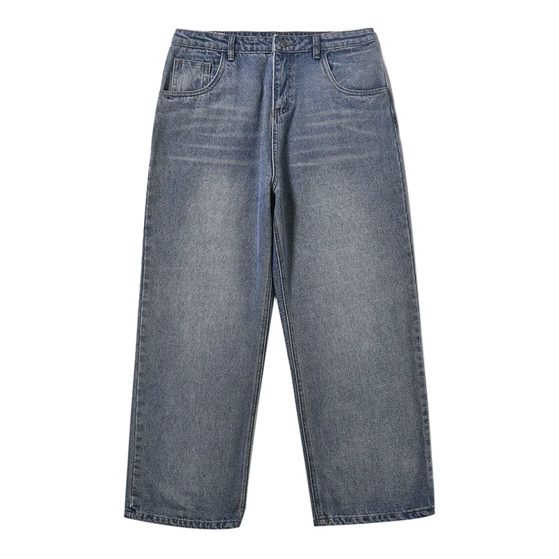 Men's Jeans Retro Loose Shangwang Red Wide Leg Pants Comfortable Stylish Fit for Everyday Wear Relaxed Modern Look — photo 1