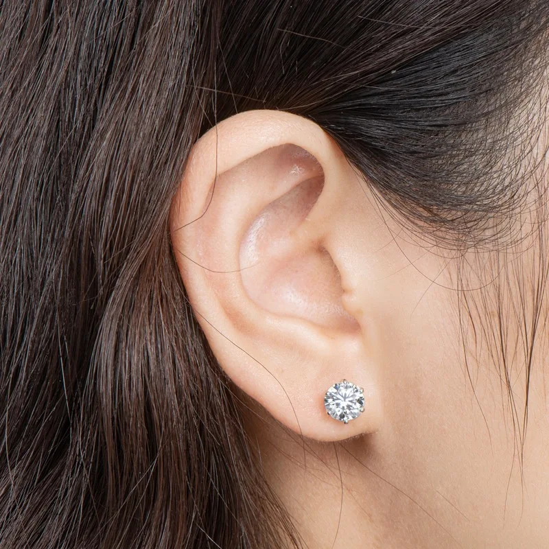 Title 13, Vrouwen oorstekers met 1 karaat strass, S925 st...