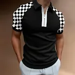 Yaz Erkek Günlük Dijital Baskılı Kısa Kollu Tişört – Yaz İçin Rahatlık ve Şıklık. Hava Alan Kumaş, Modern Tasarım, Sıcak Günler İçin İdeal — Fotoğraf 13