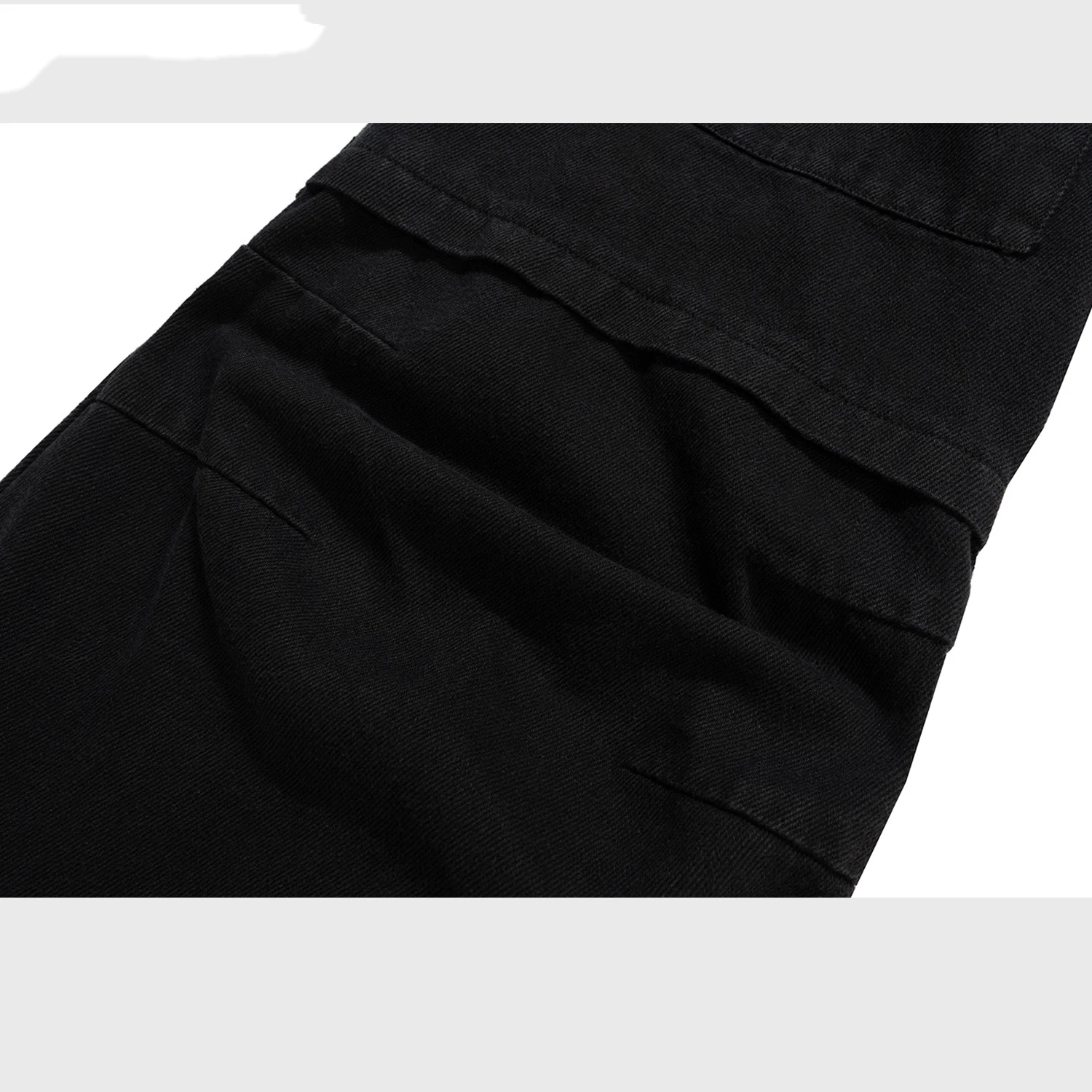 Washed Pleated Three-dimensional Profile Overalls — photo 7
