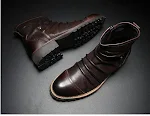 Sapatos de couro casuais masculinos confortáveis e de alta qualidade. Desfrute de conforto diário com estilo e durabilidade superiores. — foto 3