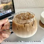 Borosilicate glass coffee cup with handle for office, household, and breakfast, perfect for milk, ideal for girls, styli — photo 3