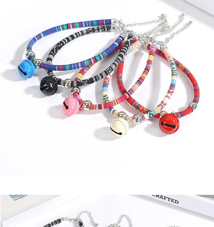 Title 4, Colorful Ethnic Style Pet Collar Cat Puppy Bell...
