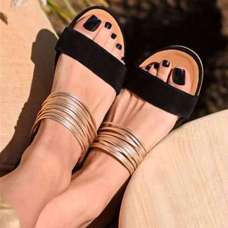 Large Size Women's Flat Sandals Slippers for Comfort and Style. Perfect for Summer, These Wide and Lightweight Flat Sand — photo 3